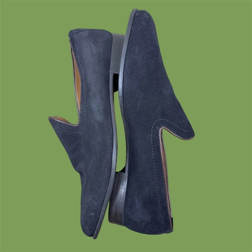 ZARA Mens Black Suede Loafers Slip On Dress Shoes EU 41 US 8 265/95‎